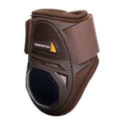 Protège-boulets en néoprène avec fermeture velcro Equestro Marron