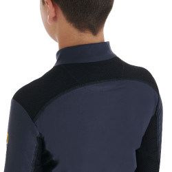 Sous-vêtement de base pour garçons en tissu technique Equestro Marine blazer Bleu marine