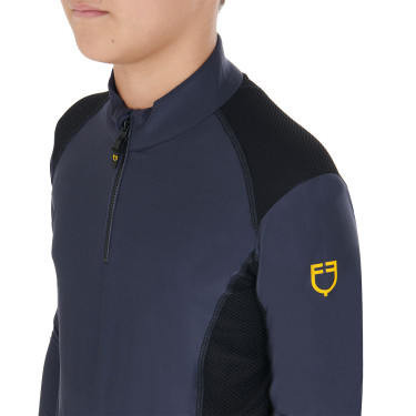 Basisondergoed voor jongens van technisch stof Equestro Marineblazer Marineblauw