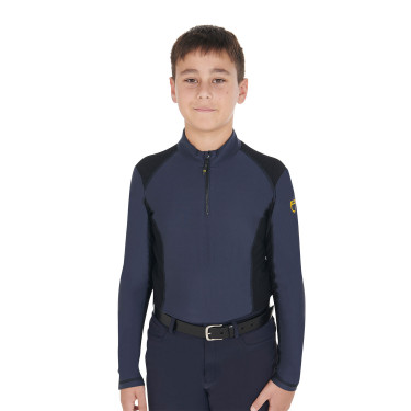 Sous-vêtement de base pour garçons en tissu technique Equestro Marine blazer Bleu marine