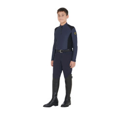 Sous-vêtement de base pour garçons en tissu technique Equestro Marine blazer Bleu marine