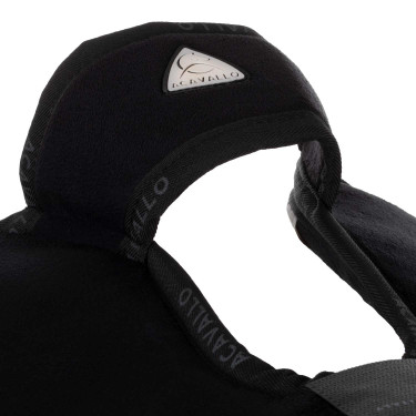 Amortisseur Piuma-FS WFS-FS avec poches en suède et rehausseur avant Acavallo Noir / blanc