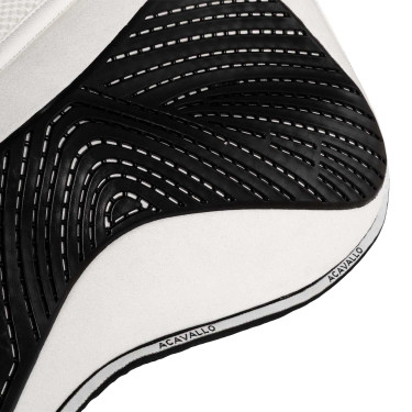 Amortisseur MF DS SW-3DS en suède avec grip en gel plat Acavallo Blanc