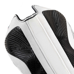 Amortisseur MF DS SW-3DS en suède avec grip en gel plat Acavallo Blanc