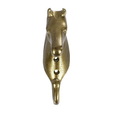 Aluminium Gekleurde Hoofdstelhouder Paardenhoofd Umbria Equitazione Goud