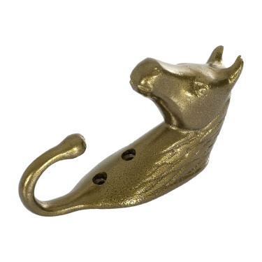 Aluminium Gekleurde Hoofdstelhouder Paardenhoofd Umbria Equitazione Goud