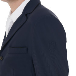 Veste de concours Homme en Tissu Stretch avec Poches Zippées Equestro Marine blazer Bleu marine