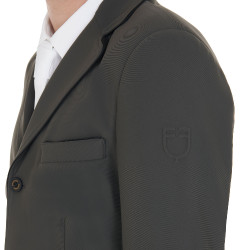 Veste de concours Homme en Tissu Stretch avec Poches Zippées Equestro Gris Veste de concours Homme en Tissu Stretch avec Poches Zippées Equestro Gris