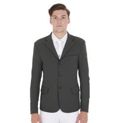 Veste de concours Homme en Tissu Stretch avec Poches Zippées Equestro Gris Veste de concours Homme en Tissu Stretch avec Poches Zippées Equestro Gris
