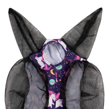 Masque Anti-Mouches en Lycra avec Couvre-Oreilles Pro-Tech Licorne de l'espace Motifs Masque Anti-Mouches en Lycra avec Couvre-Oreilles Pro-Tech Licorne de l'espace Motifs
