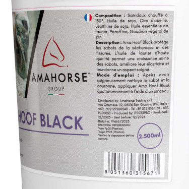 Vet voor Hoef Ama Hoof 2500 ml Umbria Equitazione Zwart