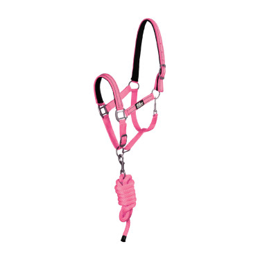 Licol Synthétique avec Longe Reflective Supreme Rose Licol Synthétique avec Longe Reflective Supreme Rose