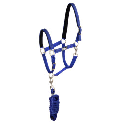 Licol Synthétique avec Longe Reflective Supreme Bleu royal