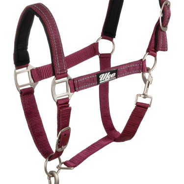 Licol Synthétique avec Longe Reflective Supreme Bordeaux