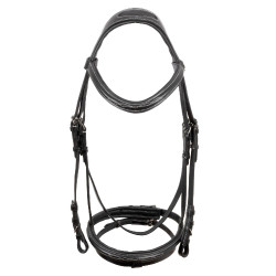 Bridon Supreme avec Couture Contraste et Rênes Supreme Noir