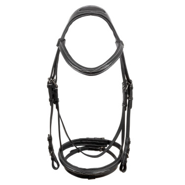 Bridon Supreme met Contrasterende Stiksels en Supreme Teugels Zwart Bridon Supreme met Contrasterende Stiksels en Supreme Teugels Zwart