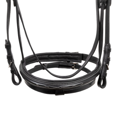 Bridon Supreme avec Couture Contraste et Rênes Supreme Noir