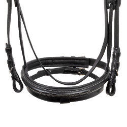 Bridon Supreme met Contrasterende Stiksels en Supreme Teugels Zwart Bridon Supreme met Contrasterende Stiksels en Supreme Teugels Zwart