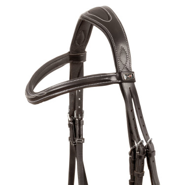 Bridon Supreme met Contrasterende Stiksels en Supreme Teugels Bruin