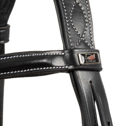 Bridon Supreme avec Couture Contraste et Rênes Supreme Noir