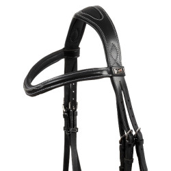 Bridon Supreme avec Couture Contraste et Rênes Supreme Noir