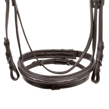 Bridon Supreme met Contrasterende Stiksels en Supreme Teugels Bruin