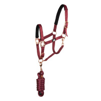 Nylon Halster Rose Gold Line met Supreme Lijn Bordeaux
