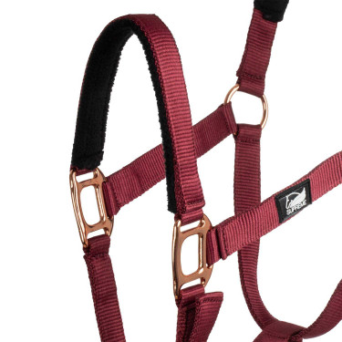 Nylon Halster Rose Gold Line met Supreme Lijn Bordeaux