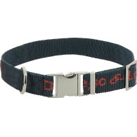 Collier nylon Diego & Louna pour chien Anthracite / corail