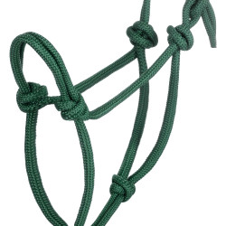 Licol Corde Nouée avec Longe Pool's Vert chasseur Licol Corde Nouée avec Longe Pool's Vert chasseur