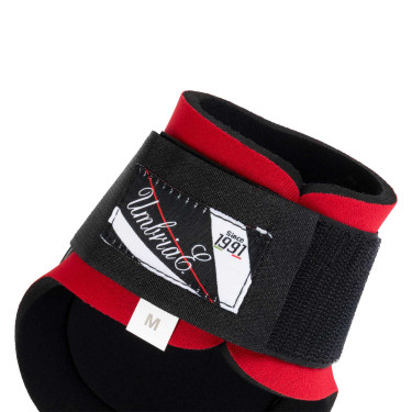 Neopreen Strijklappen met Rubberen Schelp Umbria Equitazione Rood