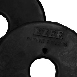 Ringenbitringen Bedekt met Rubber Umbria Equitazione Zwart