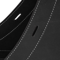 Sacoche de Selle en Veau Fermeture 3 Lanières Pool's Noir Sacoche de Selle en Veau Fermeture 3 Lanières Pool's Noir