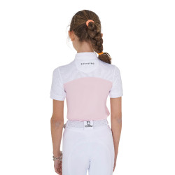 Meisjeswedstrijdpolo met Korte Mouwen en Knopen met Mesh Equestro Ballerina Roze Meisjeswedstrijdpolo met Korte Mouwen en Knopen met Mesh Equestro Ballerina Roze