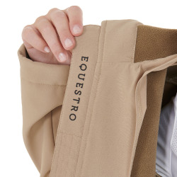 Aangesloten softshell damesjas met verborgen zakken Equestro Beige