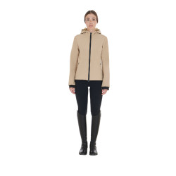 Aangesloten softshell damesjas met verborgen zakken Equestro Beige