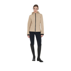 Aangesloten softshell damesjas met verborgen zakken Equestro Beige