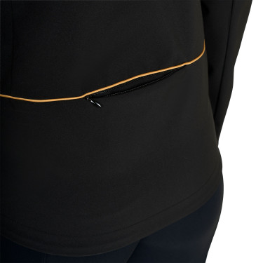 Veste softshell ajustée avec fermeture éclair coupe-vent femme Equestro Noir