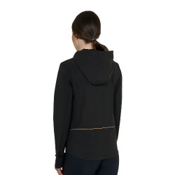 Veste softshell ajustée avec fermeture éclair coupe-vent femme Equestro Noir