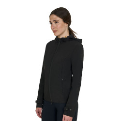 Aangesloten softshell-jas met winddichte rits voor dames Equestro Zwart