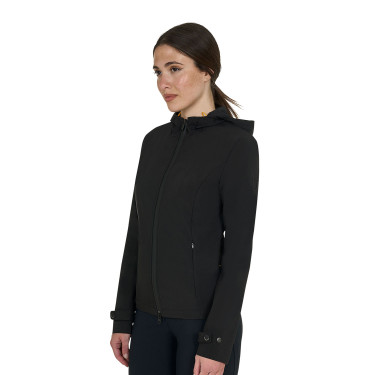 Aangesloten softshell-jas met winddichte rits voor dames Equestro Zwart