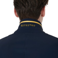 Veste de concours perforée homme en tissu technique Equestro Marine blazer Bleu marine