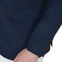 Veste de concours perforée homme en tissu technique Equestro Marine blazer Bleu marine