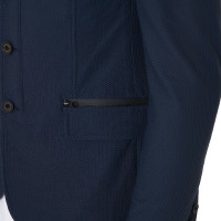 Veste de concours perforée homme 3 boutons Equestro Marine blazer Bleu marine Veste de concours perforée homme 3 boutons Equestro Marine blazer Bleu marine
