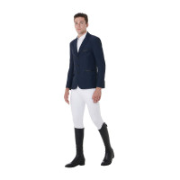 Wedstrijdjas geperforeerd heren 3 knopen Equestro Marineblazer Marineblauw Wedstrijdjas geperforeerd heren 3 knopen Equestro Marineblazer Marineblauw