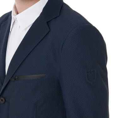 Wedstrijdjas geperforeerd heren 3 knopen Equestro Marineblazer Marineblauw Wedstrijdjas geperforeerd heren 3 knopen Equestro Marineblazer Marineblauw