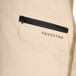 Damen-Wettkampfjacke perforiert 3 Knöpfe Equestro Beige