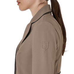 Wedstrijdjas dames in technische stretchstof Equestro Walnoot Bruin Wedstrijdjas dames in technische stretchstof Equestro Walnoot Bruin