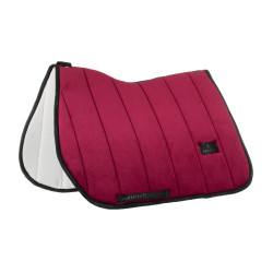 Fluwelen en technisch stoffen springzadeldek Equestro Wijn / zwart Rood