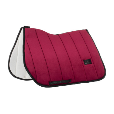 Fluwelen en technisch stoffen springzadeldek Equestro Wijn / zwart Rood